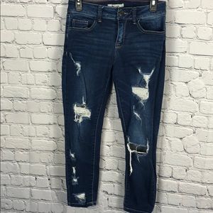 Refuge distressed skinny jeans